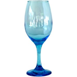 Copa de vino azul aqua